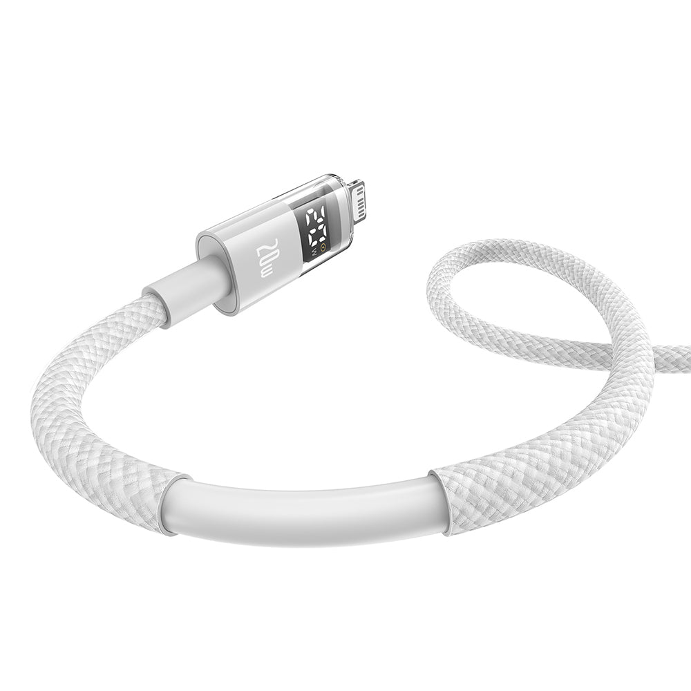 Data- en Oplaadkabel USB-C - Lightning Baseus Display 2, 20W, 2m, Wit P10382703211-01