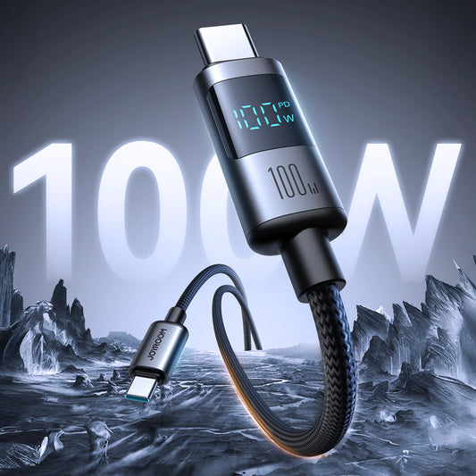 USB-C Daten- und Ladekabel - USB-C Joyroom S-A16 Pro Prism Display, 100W, 1,2m, Schwarz