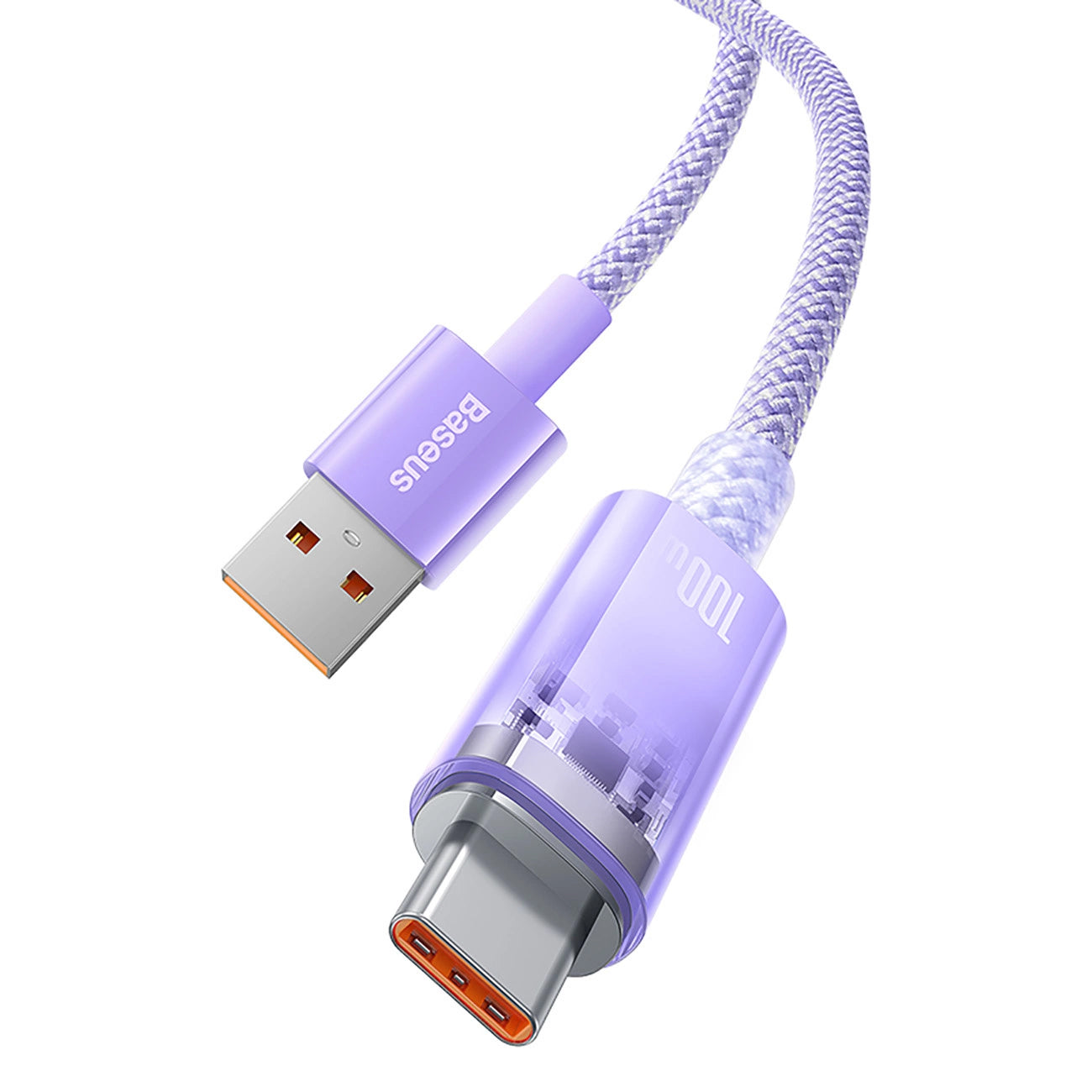 Câble de Données et de Charge USB-A - USB-C Baseus Explorer, 100W, 1m, Mauve CATS010405