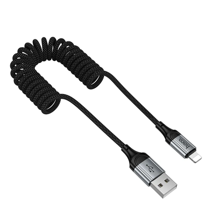 USB-A - Lightning Data- en Oplaadkabel HOCO X121, 27W, 1.5m, Zwart
