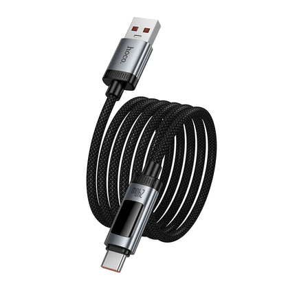 Daten- und Ladekabel USB-A - USB-C HOCO Display U148, 100W, 1.2m, Schwarz