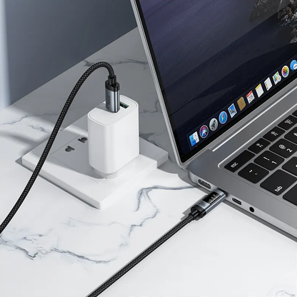 Câble de Données et de Charge USB-C - USB-C HOCO Display U148, 240W, 1.2m, Noir