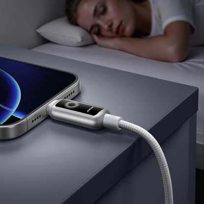 USB-C - Lightning Joyroom S-A55 StarFlight Display Data- en Oplaadkabel, 30W, 1.2m, Wit