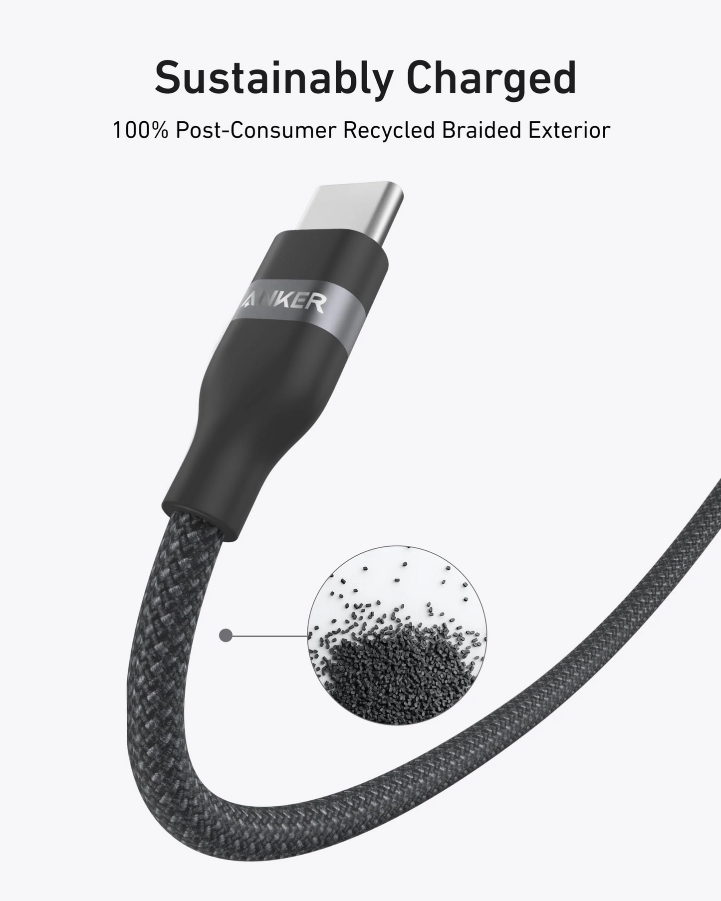 Câble de Données et de Charge USB-C - USB-C Anker, 240W, 1.8m, Noir A82E2H12