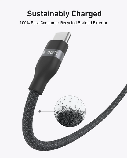 Câble de Données et de Charge USB-C - USB-C Anker, 240W, 1.8m, Noir A82E2H12