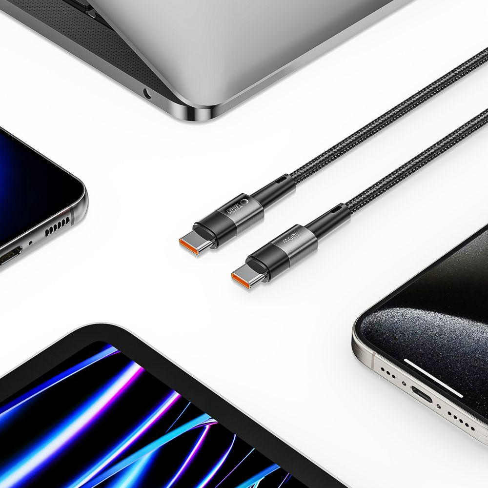 USB-C Data and Charging Cable - USB-C Tech-Protect Ultraboost, 100W, 3m, Gray