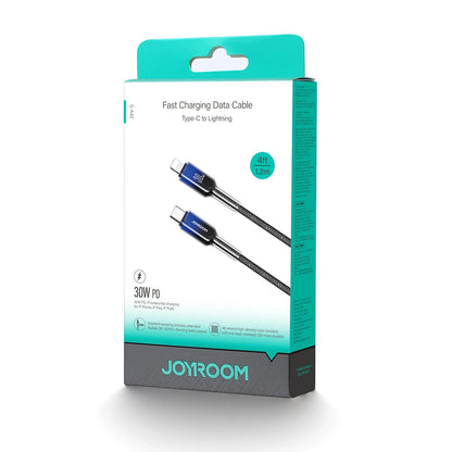 USB-C - Lightning Data- en Oplaadkabel Joyroom S-A42, 30W, 1,2m, Zwart