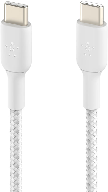 Câble de données et de charge USB-C - USB-C Belkin BoostCharge Pro, 60W, 2m, Blanc CAB004bt2MWH