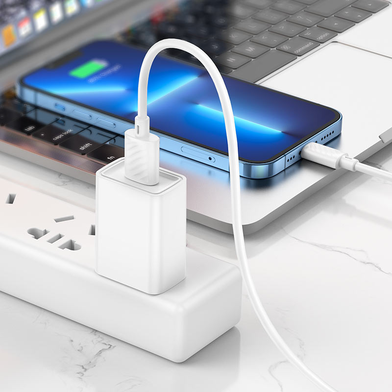 Câble de données et de charge USB-A - Lightning HOCO X88, 18W, 2m, Blanc