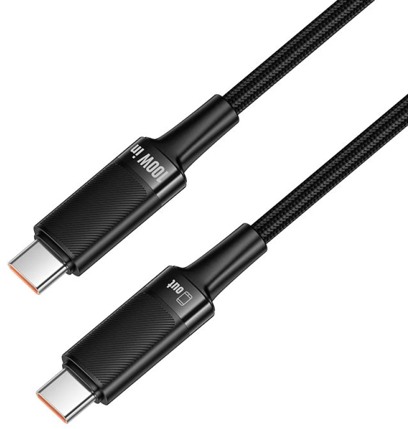 Câble de données et de charge USB-C - USB-C HOCO U153 Extreme, 100W, 1,2m, Noir