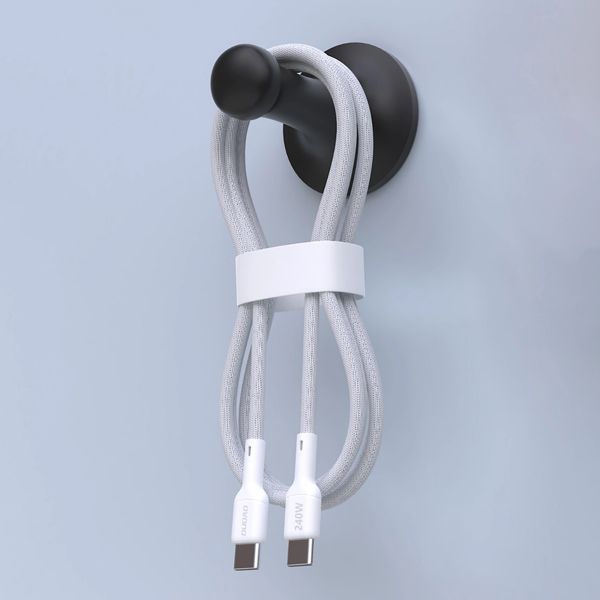 USB-C Data- en Oplaadkabel - USB-C Dudao L9C Max, 240W, 1,2m, Wit