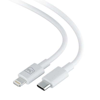 Data- en oplaadkabel USB-C - Lightning 3MK Hyper, 20W, 1,2 m, wit 