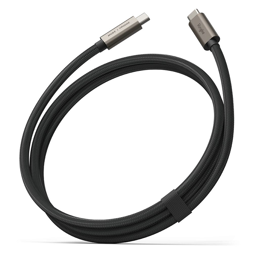 Câble de Données et de Charge USB-C - USB-C Ringke 2X2, 240W, 1m, Noir