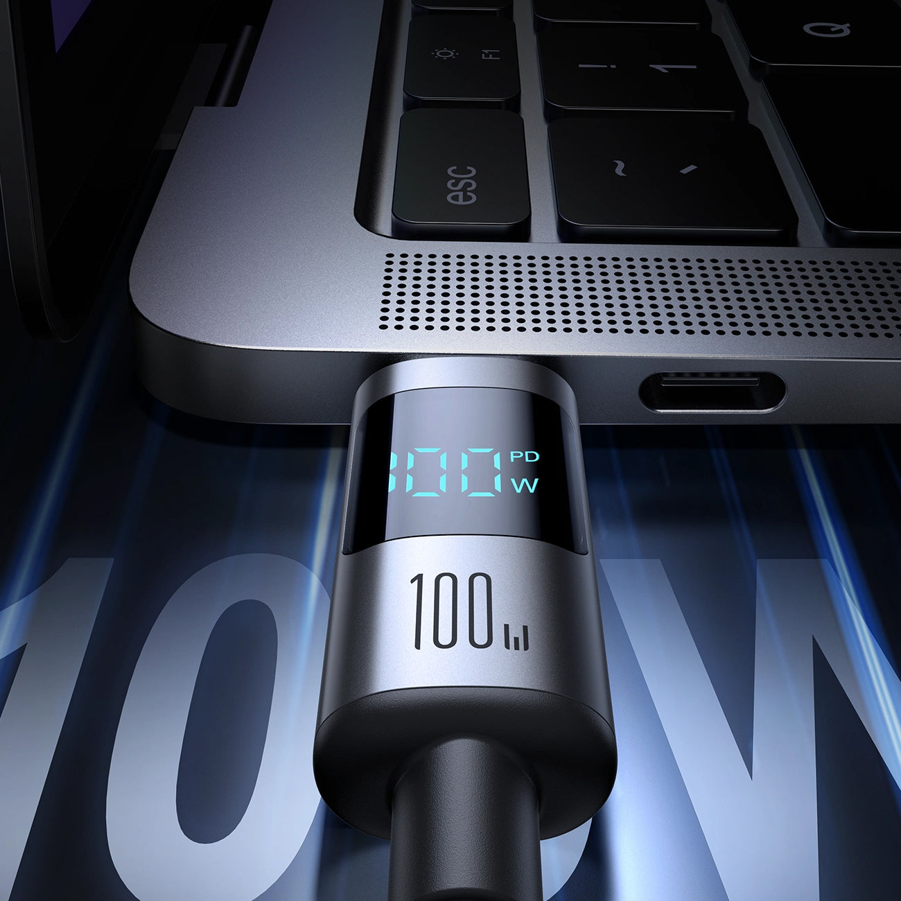 USB-C Data- en Oplaadkabel - USB-C Joyroom S-A16 Pro Prism Display, 100W, 1.2m, Zwart