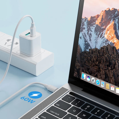 Câble de Données et de Charge USB-C - USB-C Joyroom S-A9, 60W, 1m, Blanc
