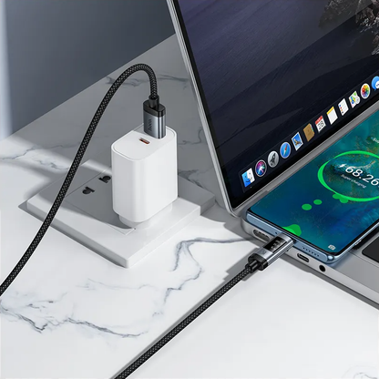 Daten- und Ladekabel USB-A - USB-C HOCO Display U148, 100W, 1.2m, Schwarz