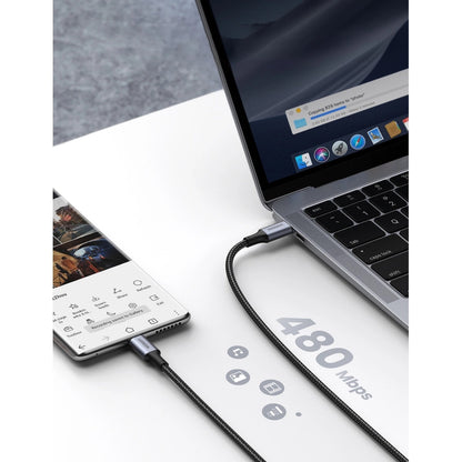 Data- en Oplaadkabel USB-C - USB-C UGREEN US316, 100W, 0.5m, Gri