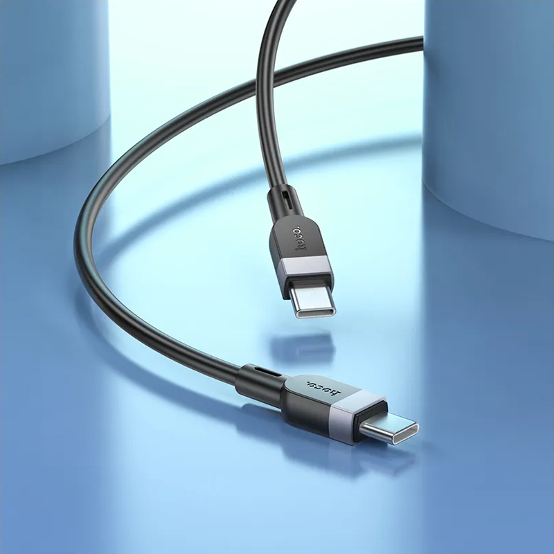 Câble de données et de charge USB-C - USB-C HOCO X109, 60W, 2m, Noir