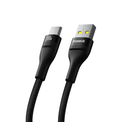 USB-A - USB-C Data- en Oplaadkabel Baseus Flash Series II, 100W, 2m, Zwart P10311804111-01