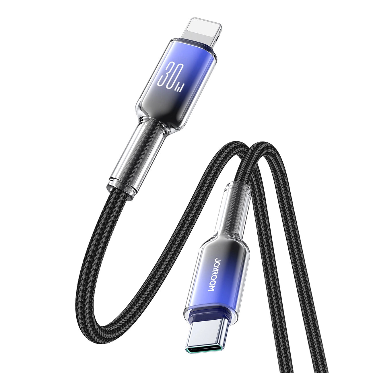USB-C - Lightning Data- en Oplaadkabel Joyroom S-A42, 30W, 1,2m, Zwart