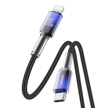 USB-C - Lightning Data- en Oplaadkabel Joyroom S-A42, 30W, 1,2m, Zwart