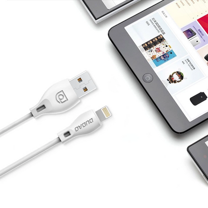 USB-A - Lightning Dudao L4L Data- en Oplaadkabel, 18W, 1m, Wit