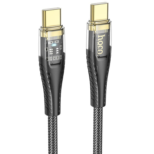 Câble de Données et de Charge USB-C - USB-C HOCO U121, 60W, 1.2m, Noir