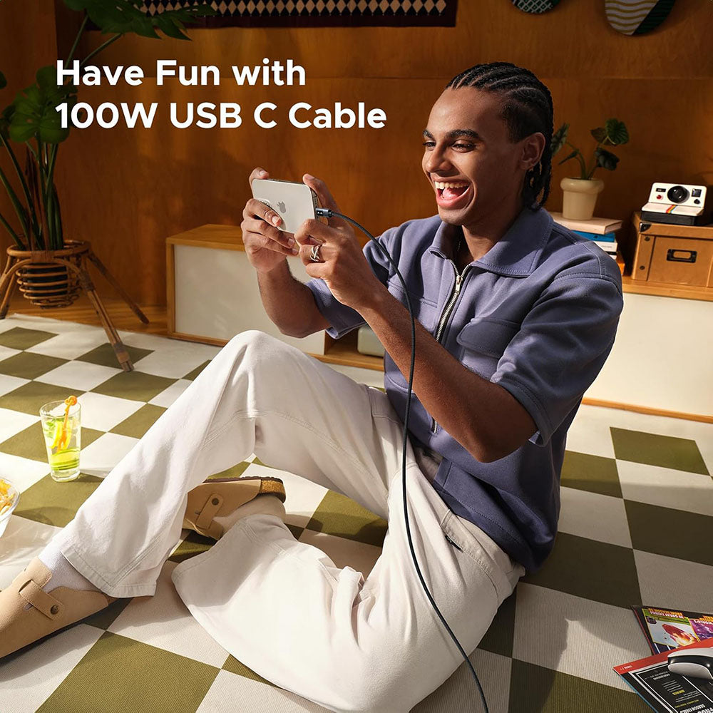 USB-C - USB-C Data- en Oplaadkabel UGREEN L509, 100W, 1m, Gri