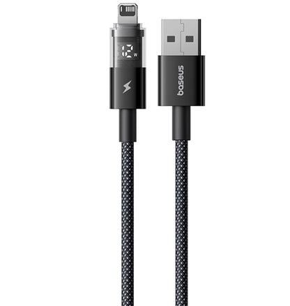 Câble de Données et de Charge USB-A - Lightning Baseus Display 2, 18W, 2m, Noir P10382700121-01