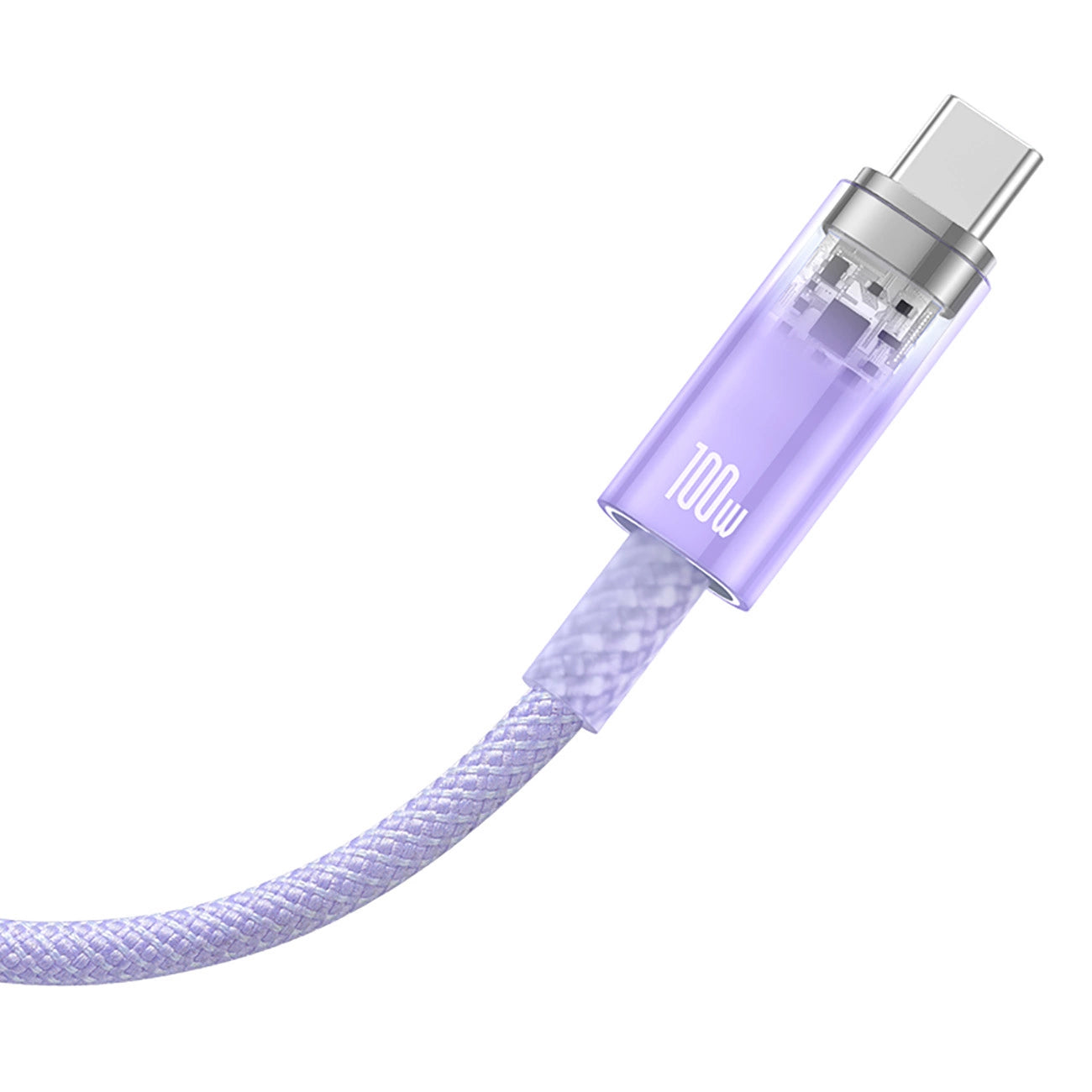 Câble de Données et de Charge USB-A - USB-C Baseus Explorer, 100W, 1m, Mauve CATS010405