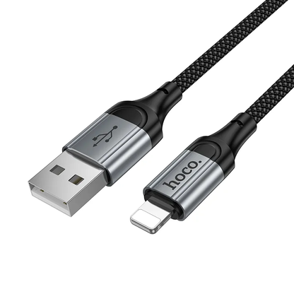 USB-A - Lightning Data- en Oplaadkabel HOCO X121, 27W, 1.5m, Zwart