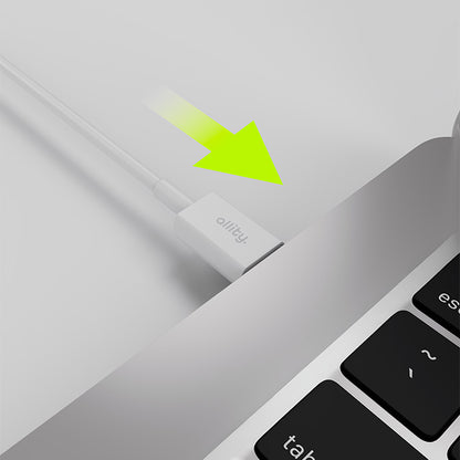 USB-C Data- en Oplaadkabel - USB-C Allity. AUC-03, 100W, 1m, Wit