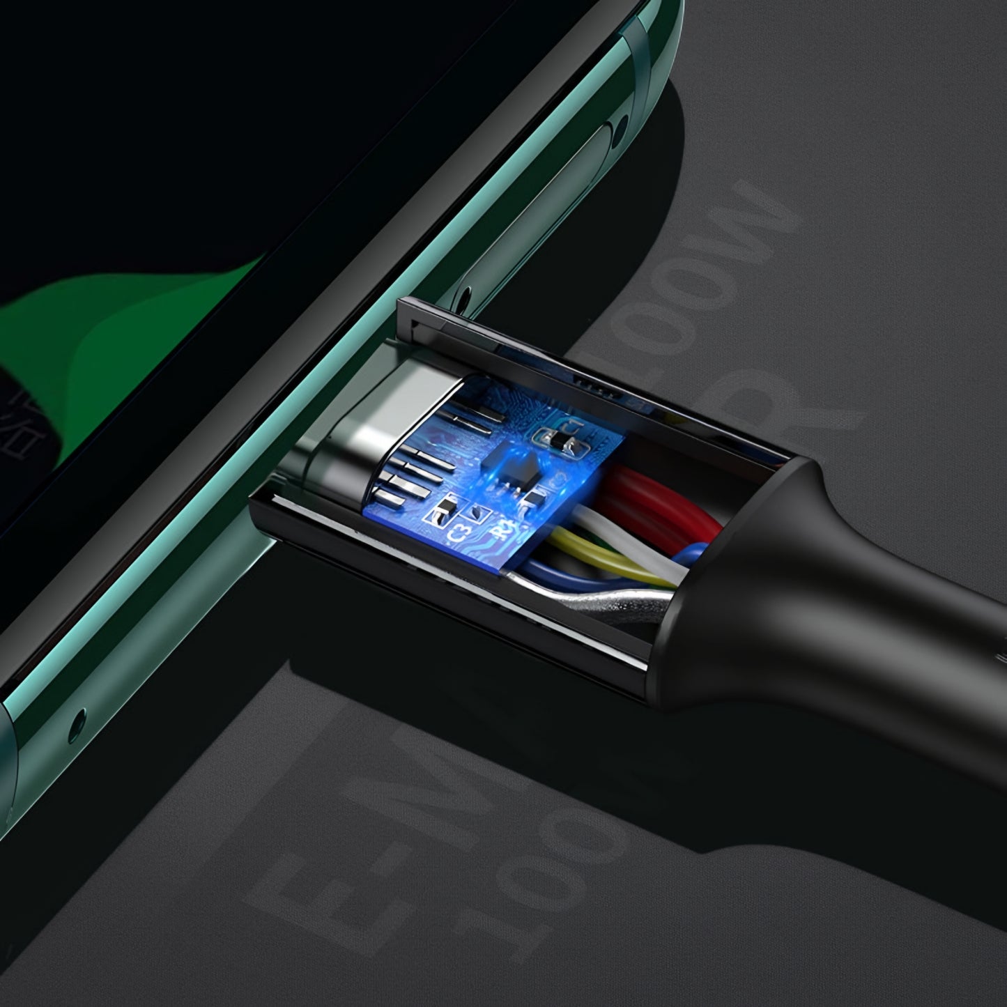 Câble de Données et de Charge USB-C - USB-C UGREEN US300, 100W, 2m, Blanc