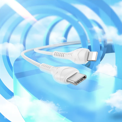 USB-C - Lightning Daten- und Ladekabel HOCO X37, 27W, 1m, Weiß