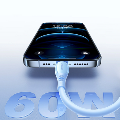 Câble de Données et de Charge USB-C - USB-C Joyroom S-A59 Vibrant, 60W, 1.2m, Bleu