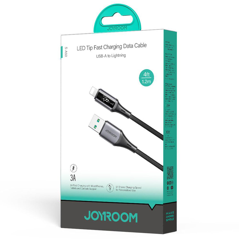 Daten- und Ladekabel USB-A - Lightning Joyroom S-A60 StarTalk, 18W, 1.2m, Schwarz