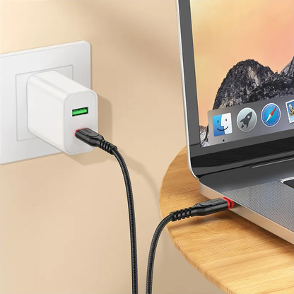 Câble de données et de charge USB-C - USB-C HOCO X59 Victory, 60W, 3m, Noir