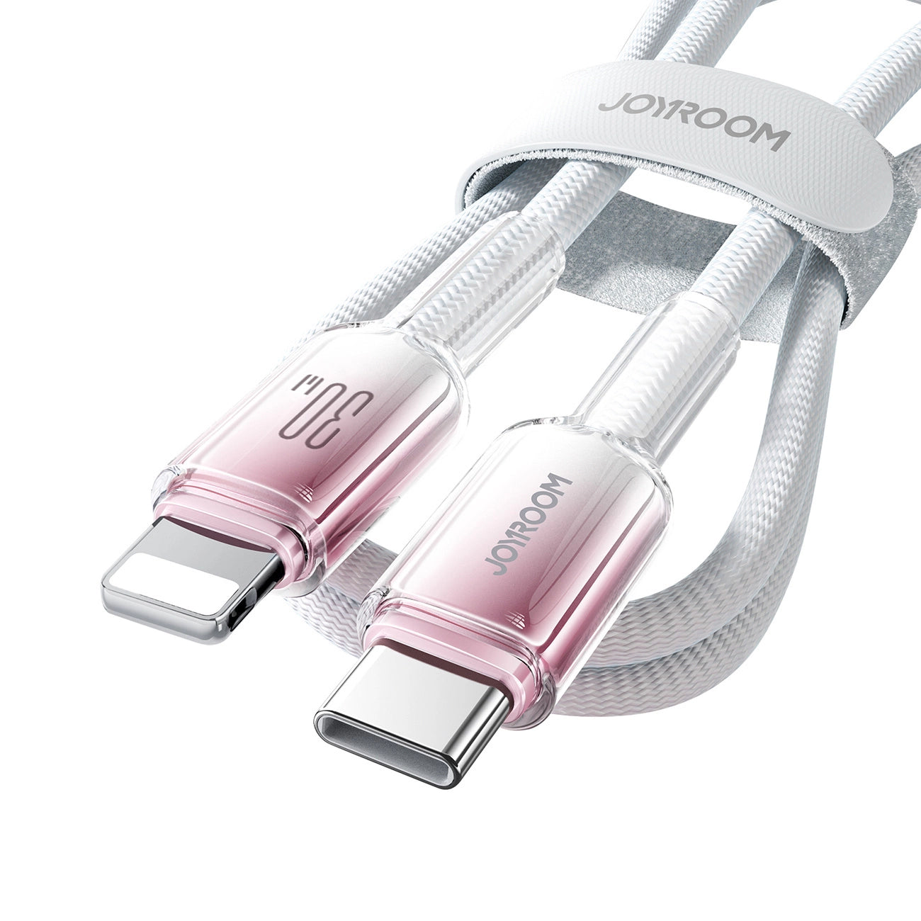 USB-C - Lightning Data- en Oplaadkabel Joyroom S-A42, 30W, 1,2m, Wit