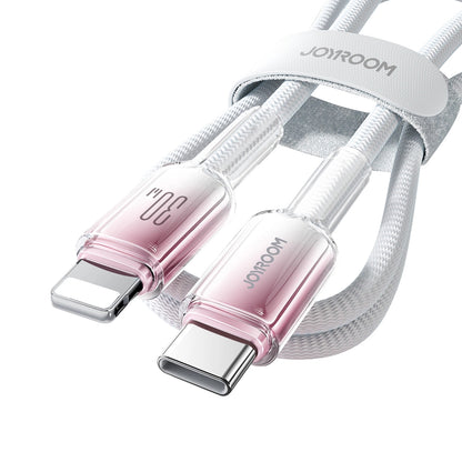 USB-C - Lightning Data- en Oplaadkabel Joyroom S-A42, 30W, 1,2m, Wit