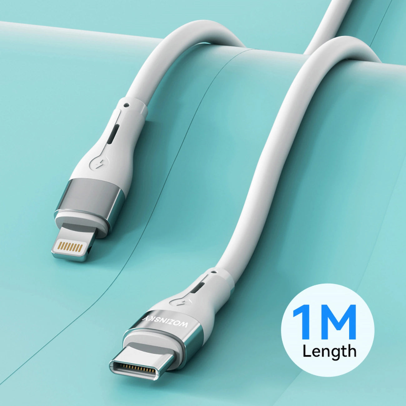 Data- en Oplaadkabel USB-C - Lightning WZK WSTCL1, 27W, 1m, Wit