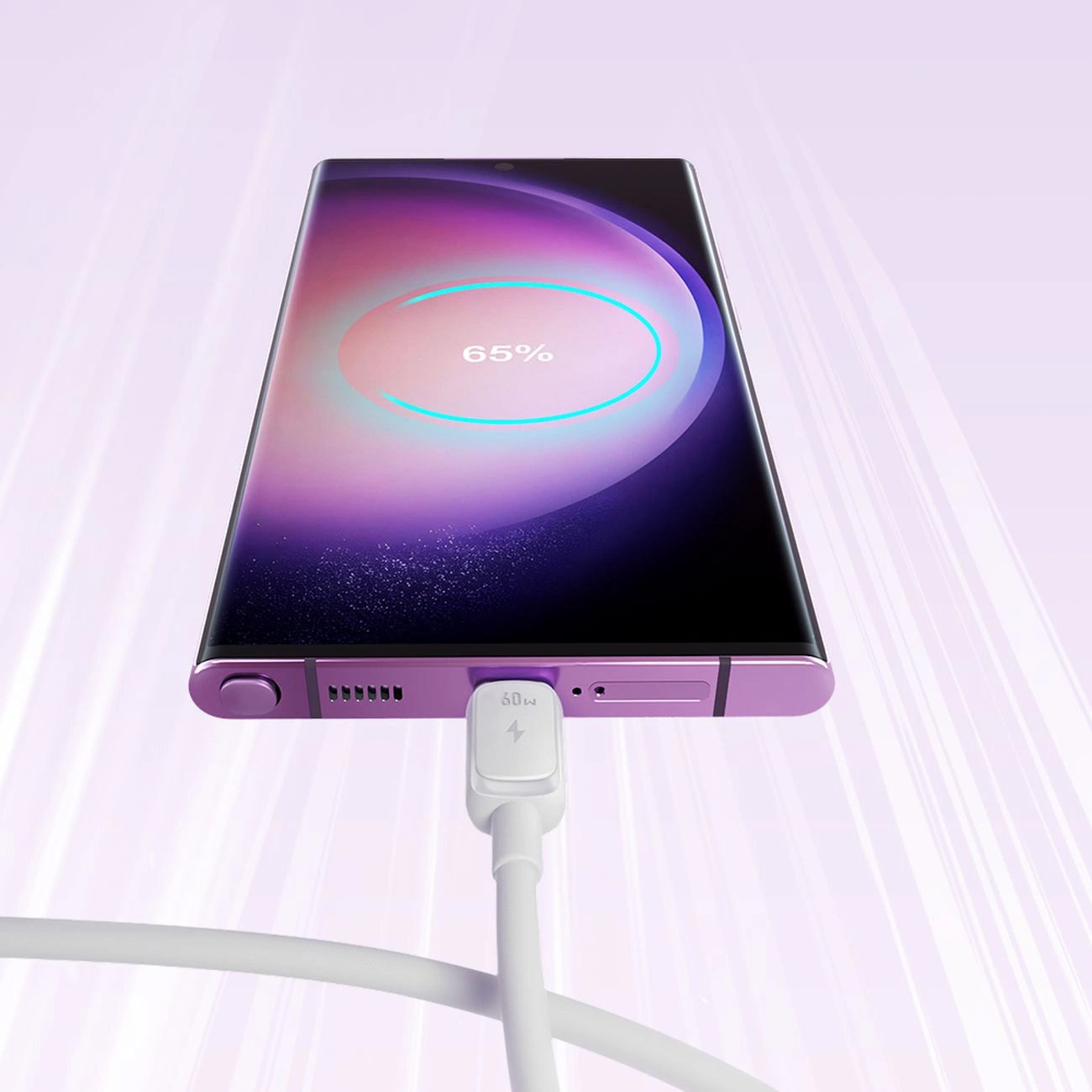 USB-C Data- en Oplaadkabel - USB-C Joyroom S-A14, 60W, 1.2m, Wit