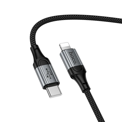 USB-C - Lightning Daten- und Ladekabel HOCO X121, 27W, 1,5m, Schwarz