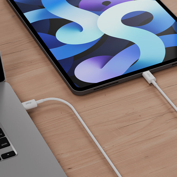 USB-C Data- en Oplaadkabel - USB-C Allity. AUC-03, 100W, 1m, Wit