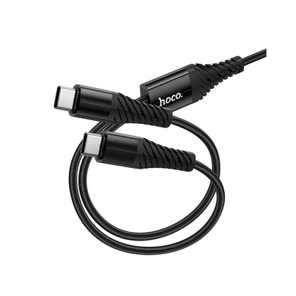 Câble de Chargement USB-C - 2 x USB-C HOCO X123, 10W, 1m, Noir