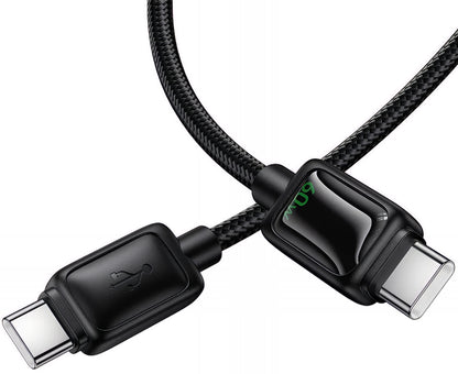 USB-C Daten- und Ladekabel - USB-C HOCO U146, 60W, 1,2m, Schwarz