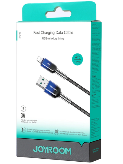 Daten- und Ladekabel USB-A - Lightning Joyroom S-A42, 18W, 1,2m, Schwarz