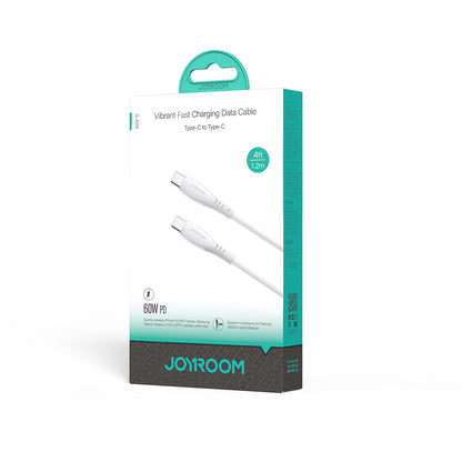 USB-C Data- en Oplaadkabel - USB-C Joyroom S-A59 Vibrant, 60W, 1.2m, Wit
