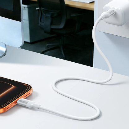USB-C Data- en Oplaadkabel - USB-C Joyroom S-A62 Lively, 60W, 1,2m, Wit