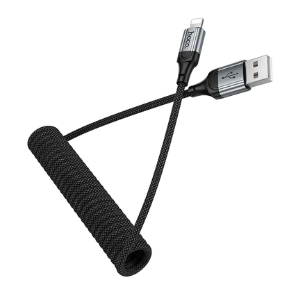 USB-A - Lightning Data- en Oplaadkabel HOCO X121, 27W, 1.5m, Zwart