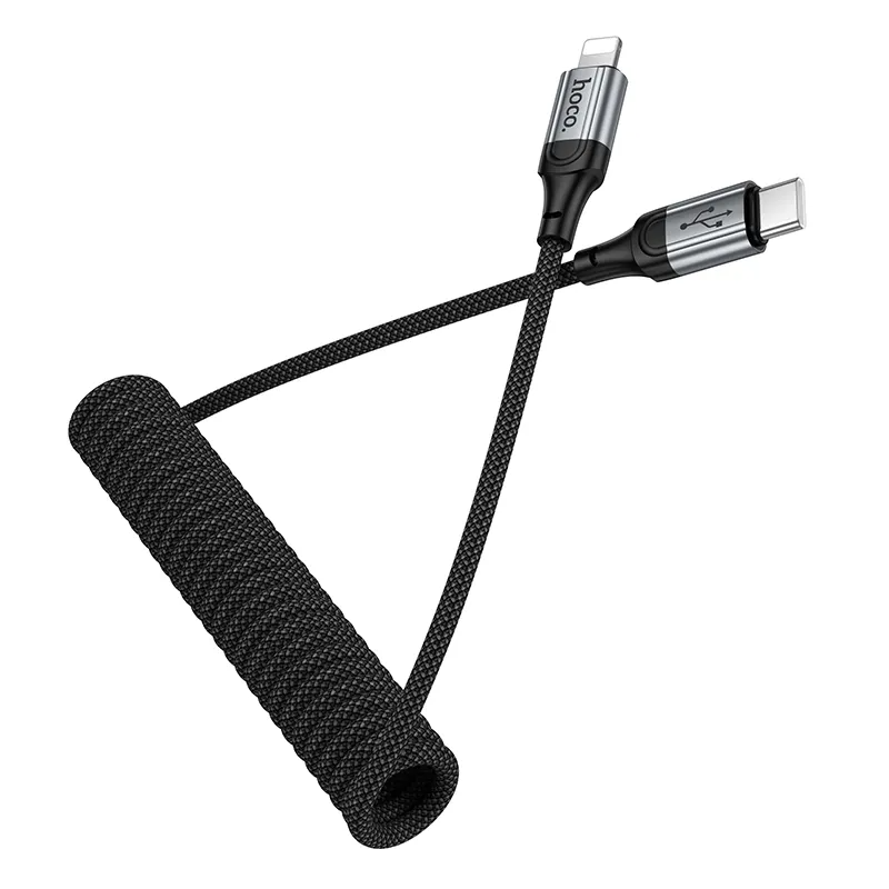 USB-C - Lightning Daten- und Ladekabel HOCO X121, 27W, 1,5m, Schwarz